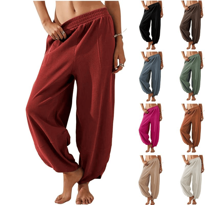Wide Leg Barrel Pants